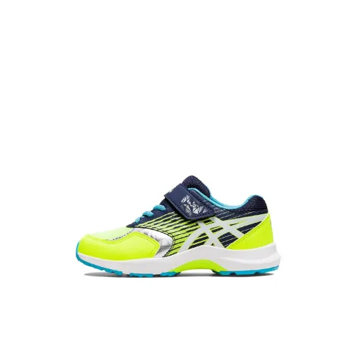 ASICS Lazerbeam KB MG KB MG Амортизация Дышащий Низкий Топ Детские Беговые Кроссовки Неоновый Зеленый Синий