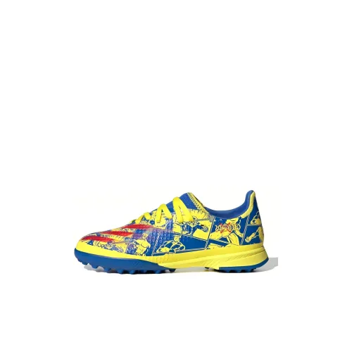 Adidas X GHOSTED Устойчивые к истиранию низкие детские футбольные бутсы синие желтые красные для детей