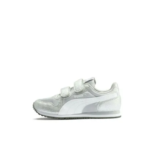 PUMA Cabana Racer Glitz Low Топ Детские беговые кроссовки Белый Children Возраст 3-7 лет