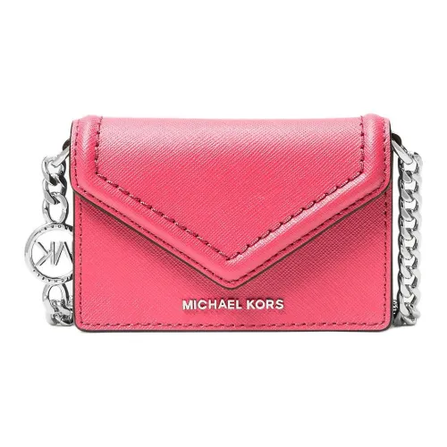 MICHAEL KORS Jet Set Saffiano Кожа Конверт Сумка Сумка через плечо Сумка на плечо Экстра мини Женская Фуксия