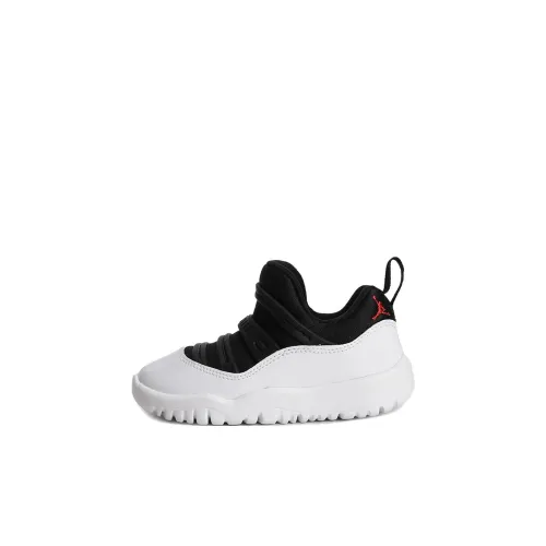 Jordan Air Jordan 11 Ретро Little Fle Low Топ Баскетбольные кроссовки Белый черный Для малышей и детей младшего возраста