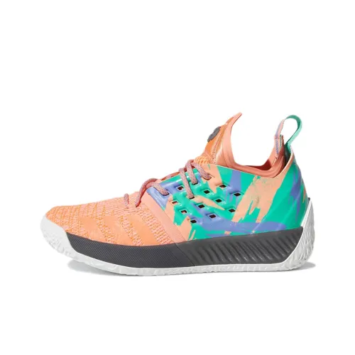 Adidas Harden Vol.2 J HARDEN Устойчивый к истиранию Противоскользящий MID Баскетбольные кроссовки для игры Розовый Подростки