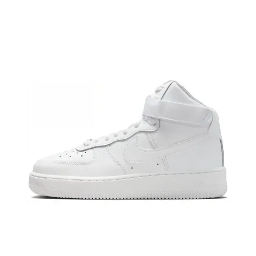 Nike Air FORCE 1 LE Амортизация Износостойкий Высокий Топ для Детей Скейтбординг Белый Подростки