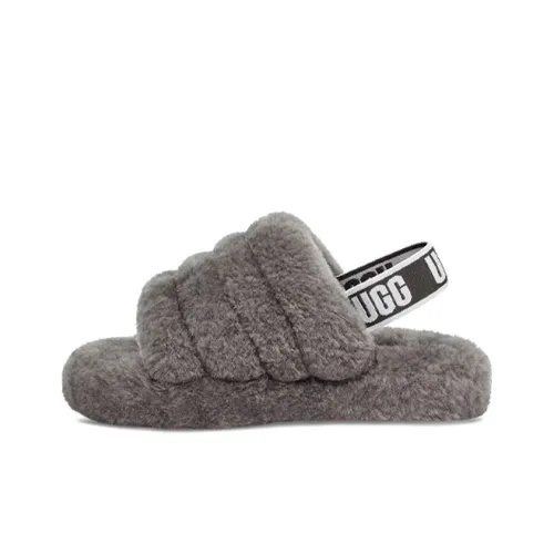 UGG FLUFF YEAH Стильные Сандалии Угольно-серый Подростки