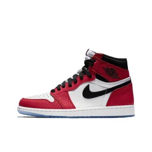 Jordan Air Jordan 1 Slip-resistant High Top Детские баскетбольные кроссовки Белый Красный
