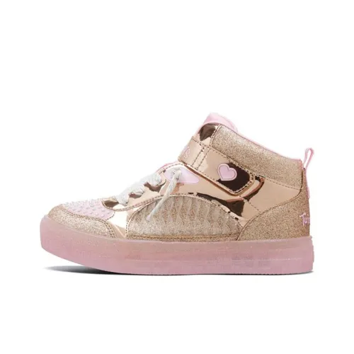 Skechers Shuffle Brights High Топ Детские Скейтбординги Золотой Розовый Подростки