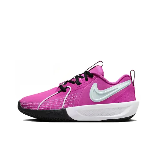 Nike G.T. Cut 3 Амортизация Износостойкий Низкий Топ Детские Баскетбольные Кроссовки Розовые Белые Подростковые