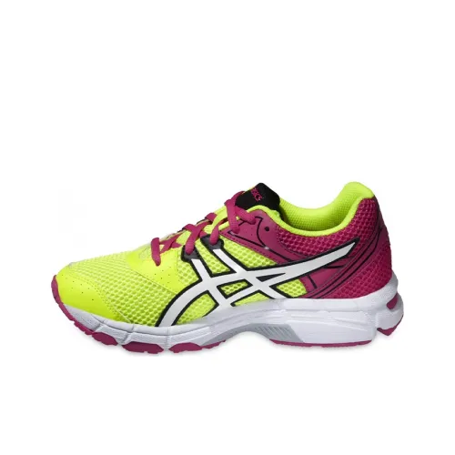 Asics Gel Impulse Износостойкий и Легкий Низкий Топ Детская Беговая Обувь Желто-Розовая Подростковая