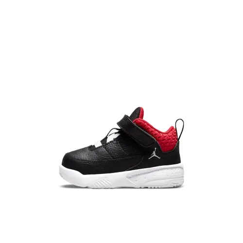 Jordan Max Aura 3 MID Топ Платформа Баскетбольная Обувь для малышей Черная Красная Infant And Toddler