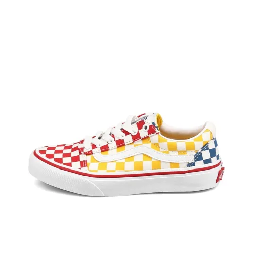 Vans Ward Low Топ Детские Скейтбординги Красный Желтый Синий Подростки