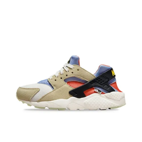 Nike Huarache Run Slip-Resistant Abrasion-Resistant Lightweight Амортизация Низкий Топ Детская Беговая Обувь Синий Серый Красный