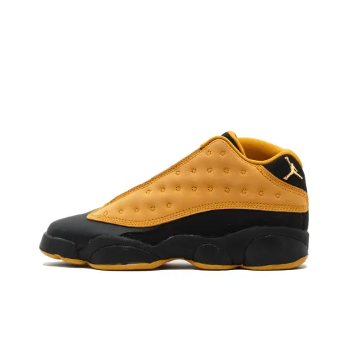 Jordan Air Jordan 13 Ретро Low Chutney Low Топ Детские Баскетбольные Кроссовки Черный Желтый Подростки