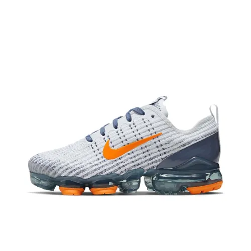Nike VaporMax Flyknit 3,0 Low Топ Детские Беговые Кроссовки Серый Синий Оранжевый Подростки