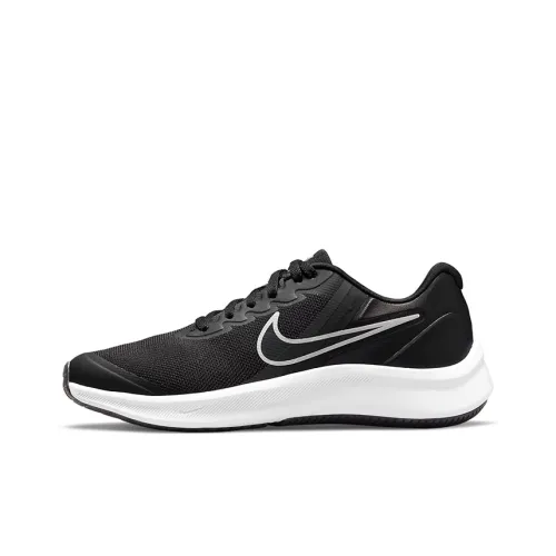 Nike Star Runner 3 Low Топ Детские Беговые Кроссовки Черный Белый
