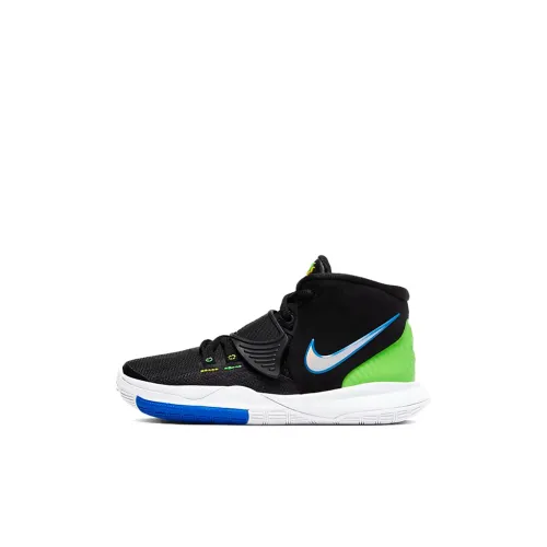 Nike Kyrie 6 Slip-resistant Амортизация Устойчивость к износу Высокий топ KIDS Lifestyle Shoes Черный Зеленый