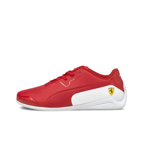 PUMA Ferrari Drift Cat 8 Детские тренировочные кроссовки Красно-белые Подростки