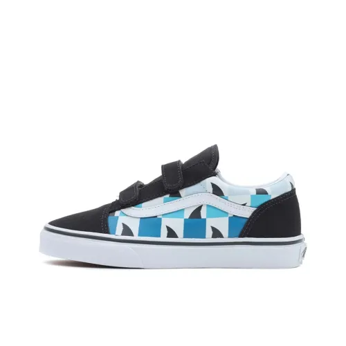 Vans Old Skool Collection Низкий Топ Детские Скейтбординги Черный Синий Белый Подростки