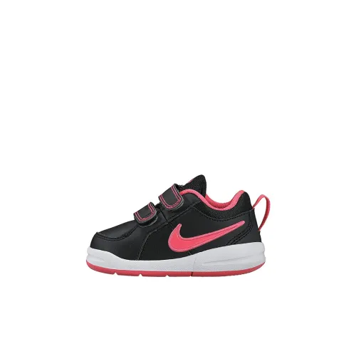 nike Pico 4 Slip Resistant Abrasion Resistant Низкий Топ Обувь для малышей Черный Розовый Infant и Toddler