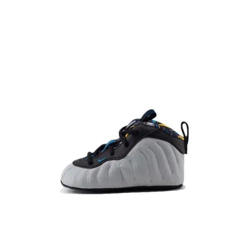 nike Little Posite One Crib Амортизация Износостойкий MID Топ Обувь для малышей Серый черный Infant And Toddler