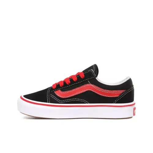 Vans Old Skool Collection Низкий Топ Детские Скейтбординги Черный Красный Подростки