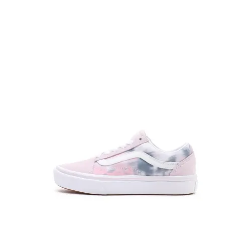 Vans Old Skool Collection Низкий Топ Детские Скейтбординги Розово-серый Tie Dye Children Возраст 3-7 лет