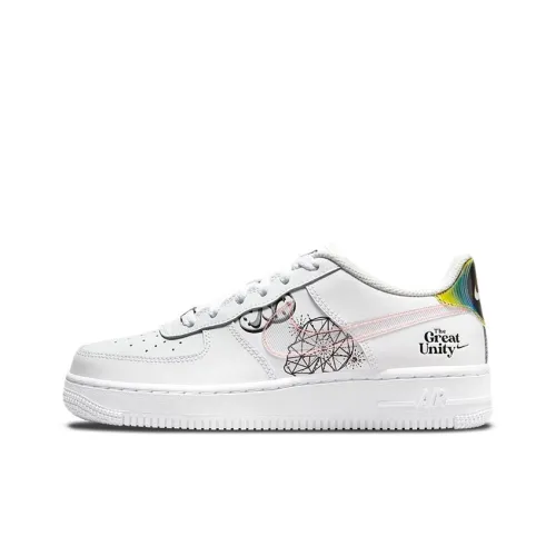 Nike Air FORCE 1 The Great Unity Low Топ Детские Скейтбординги Белый
