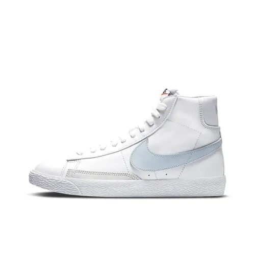 Nike Blazer Mid Топ Детские Скейтбординги Белый Синий Подростки