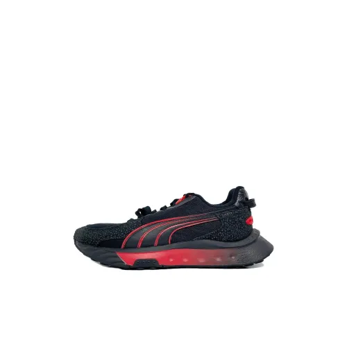 PUMA Wild Rider Magma Anti KICK Амортизация Низкий Топ Детские Беговые Кроссовки Черный Детский