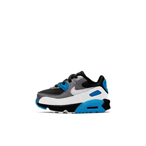 Nike Air Max 90 Low Топ Обувь для малышей Черный синий белый Infant And Toddler