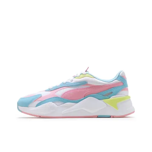 PUMA RS X SUMMER SPLASH Амортизация Износостойкая Повседневная Обувь Синий Розовый Белый Подростки