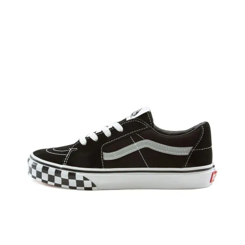 Vans SK8 Reflective Sidestripe Low Top Детские Скейтбординги Черный Белый Серый Подростки