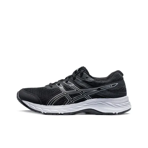 Asics Gel Contend 6 GS Дышащий Амортизация Низкий Топ Детские Беговые Кроссовки Черный Подростки