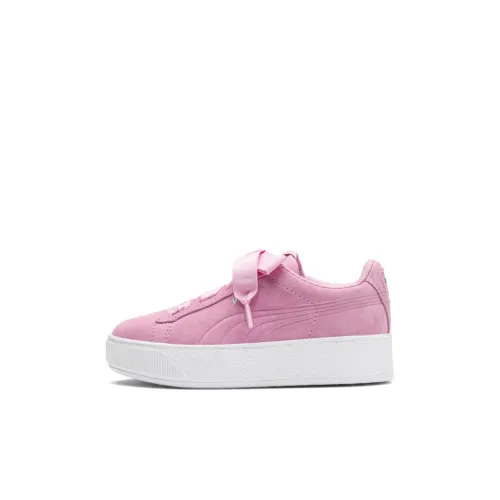 PUMA Vikky Platform Лента AC Ps Low Топ Детские Скейтбординги Розовый Children Возраст 3-7 лет