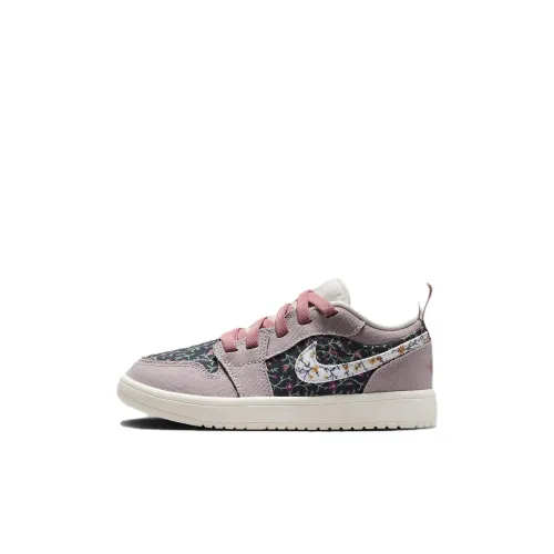 Jordan Air Jordan 1 Детские баскетбольные кроссовки Low Топ Розовый Для дошкольников