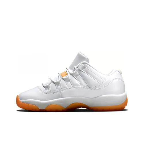 Jordan Air Jordan 11 Ретро Low Citrus Low Топ Детские Баскетбольные Кроссовки Белый Оранжевый Выпуск 2015 года Подростки