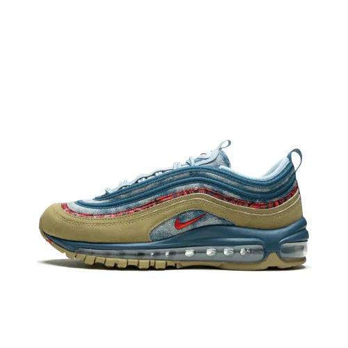 Nike Air Max 97 Low Топ Детские беговые кроссовки Синий Желтый Подростки