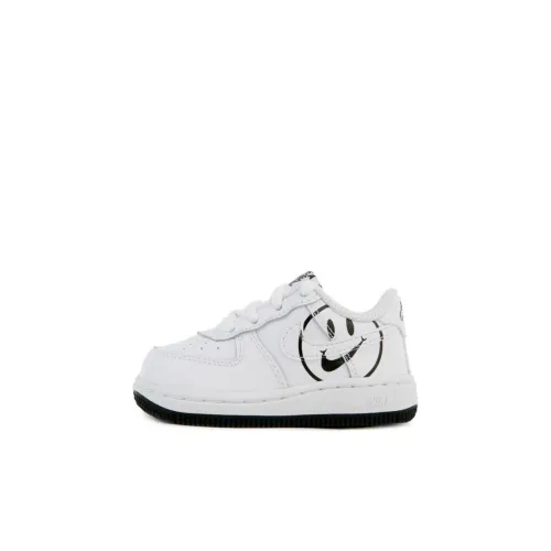 Nike Air FORCE 1 LV8 'Have A Nike Day' Смайлик Низкие Кроссовки для скейтбординга Белый Черный Для малышей и детей дошкольного возраста