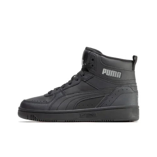 PUMA REBOUND Series Joy High Top Детские Скейтбординги Черные Подростки