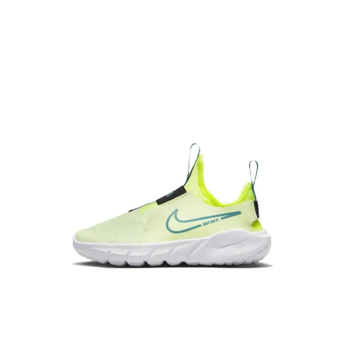 Nike Flex Runner 2 Slip-resistant Амортизация Устойчивость к истиранию Низкий топ Детская беговая обувь Желтый