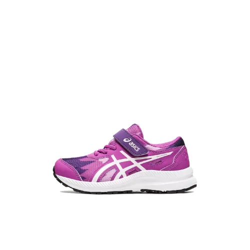 Asics Гель Contend 8 Принт Устойчивый к истиранию Низкий Топ Детская Беговая Обувь Фуксия Дети Возрастом 3-7 Лет