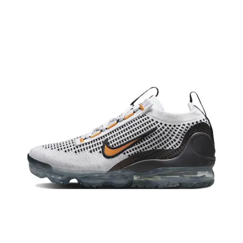 Nike VaporMax 2021 Low Топ Детские Беговые Кроссовки Белый Оранжевый Подростки