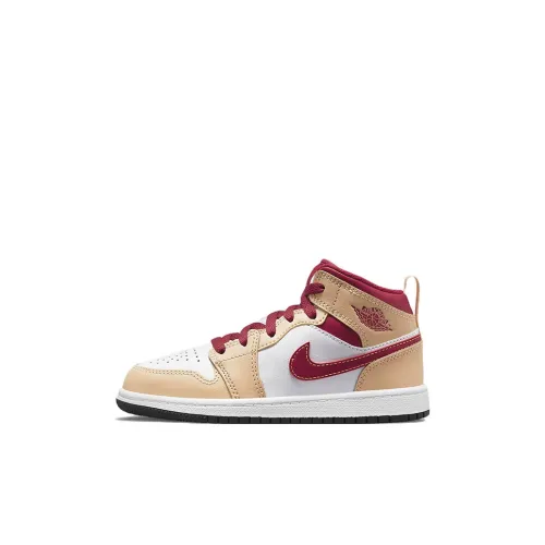 Jordan Air Jordan 1 Детские баскетбольные кроссовки MID Топ Pre School