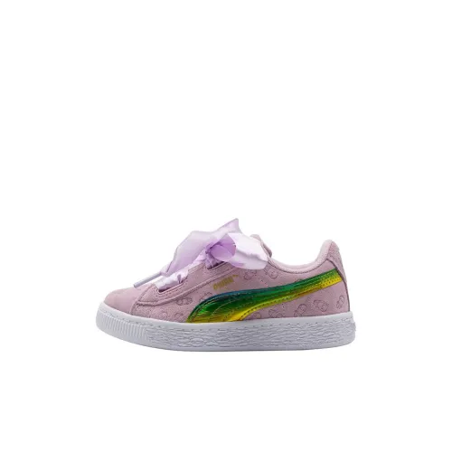 PUMA Низкий Топ Детский Скейтбординг Розовый Зеленый для детей 3-7 лет