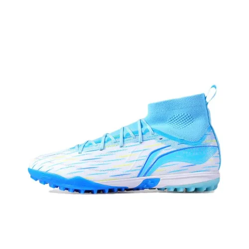 Подкладка TF Шипы Искусственные Шипы Противоскользящие Устойчивые к Износу Футбольные бутсы Мужские Белые и Синие