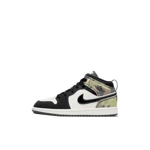 Jordan Air Jordan 1 Детские баскетбольные кроссовки MID Топ Pre School
