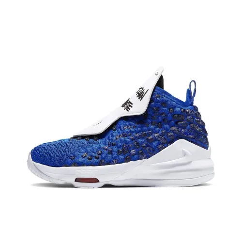Nike Lebron 17 'MORE THAN AN Athlete' MID Топ Детские Баскетбольные Кроссовки Сине-белые Подростковые