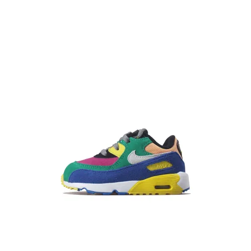 Nike Air Max 90 QS Viotech 2,0 Low Топ Беговые кроссовки Сине-зеленый Infant And Toddler