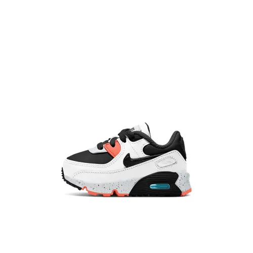 Nike Air Max 90 Low Топ Обувь для малышей Белый черный оранжевый Infant And Toddler