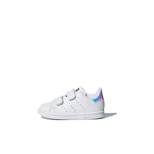 Adidas Originals STAN SMITH Collection Устойчивая к истиранию Низкая Обувь для малышей Белый Серебряный Новорожденный и Малыш