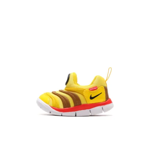 Nike Dynamo Free SE Slip Resistant Амортизация с Oтскоком Низкий Топ Обувь для малышей Желтый Infant And Toddler